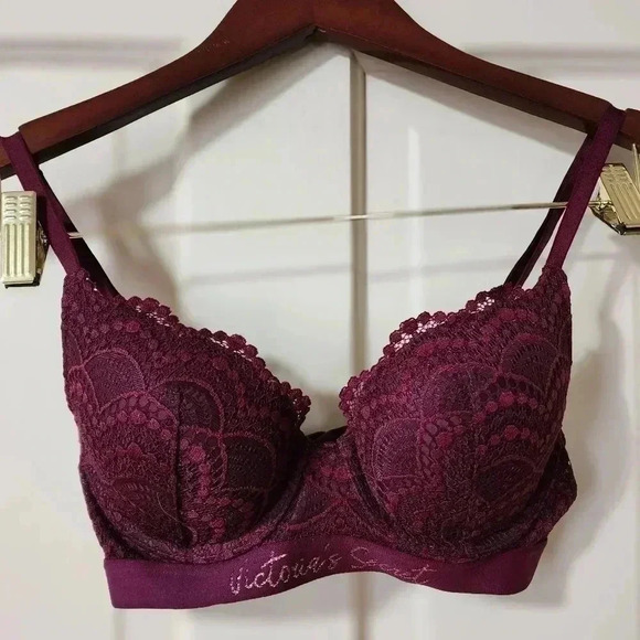 Victoria's Secret Other - Victoria's Secret T-Shirt Push-Up Full Coverage Bra - Logo Band - 32C -purple